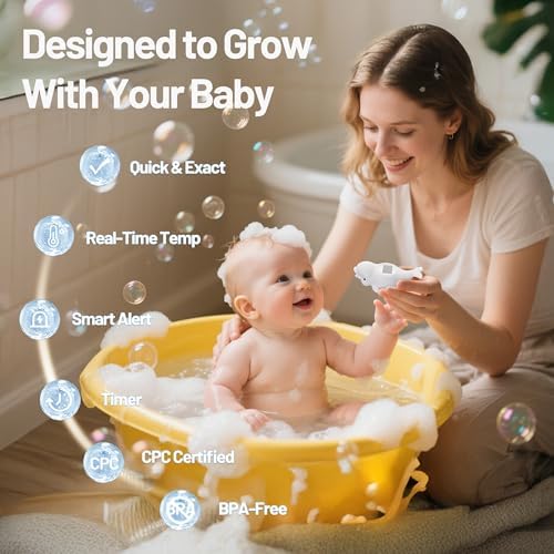 Baby Bath Thermometer for Tub, Digital Infants Water Temperature, LCD Display - Image 2