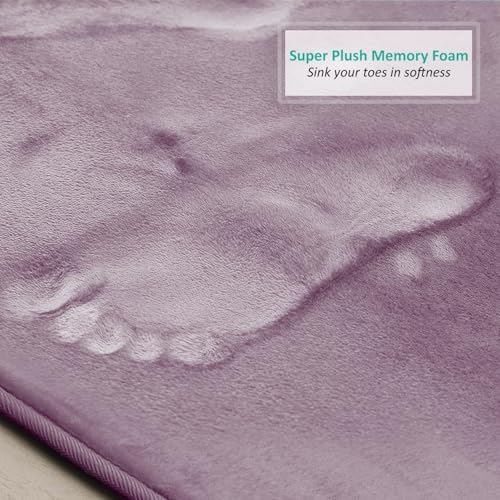 Clara Clark 3 Piece Bathroom Rugs, Velvet Memory Foam Bath Mat Set, Non-Slip - Image 7