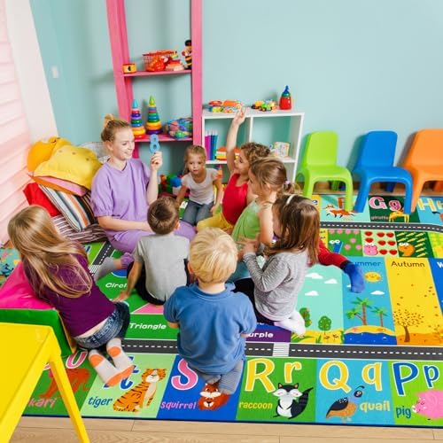 HOMORE Kids Educational Rug, 8x10 Alphabet Area Rug - Image 4