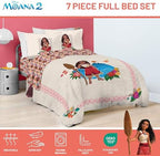 Disney Moana Full Comforter Set 7 Piece Kids Bedding - Image 4