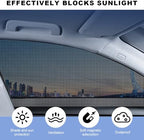 2PCS Car Window Shade, 19.3"×29.1" Magnetic Auto Front Side Window Cling - Image 6