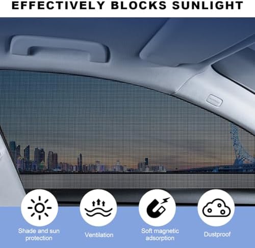 2PCS Car Window Shade, 19.3"×29.1" Magnetic Auto Front Side Window Cling - Image 6