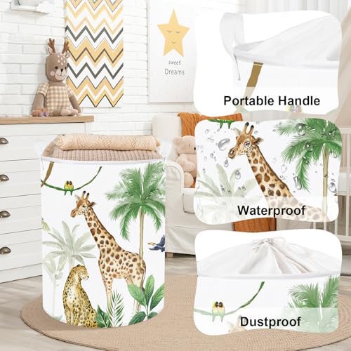Clastyle Kid Storage Basket Woodland Vine Animal Foldable Laundry Hamper - Image 4