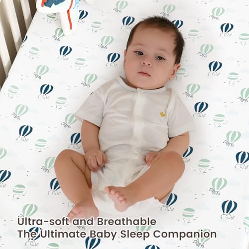 david's kids 3 Pack Mini Crib Sheets, Soft Breathable Premium Pack N Play Sheets - Image 2