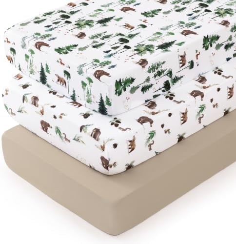 david's kids 3 Pack Fitted Crib Sheets, Ultra Soft Breathable Comfortable Baby by davidskids