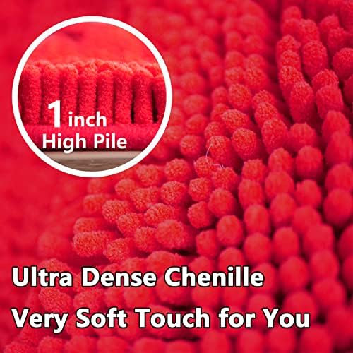 BOANKODU Bathroom Rugs Sets 2 Piece, Extra Soft Chenille Bath Mat Absorbent - Image 5