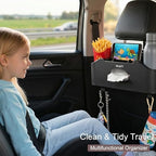 Back Seat Car Organizer with Cup Holders Tissue Box, Phone Stand and Hooks - Image 4