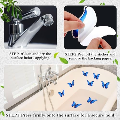 20 Pcs Non Slip Bathtub Stickers Anti Slip Shower Stickers Butterfly Anti Skid - Image 4