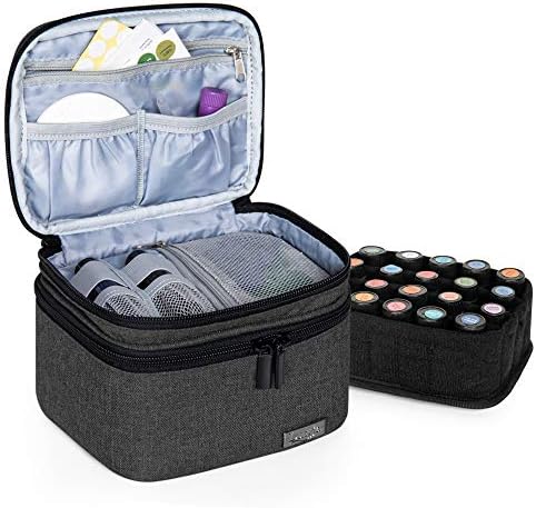 LUXJA Double-Layer Essential Oil Case Holds 20 Bottles by Luxja