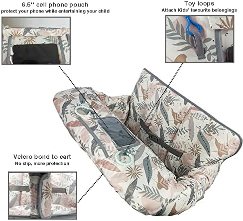 Shopping Cart Cover for Baby, 2 in 1 High Chair Cover for Restaurant seat & - Image 3