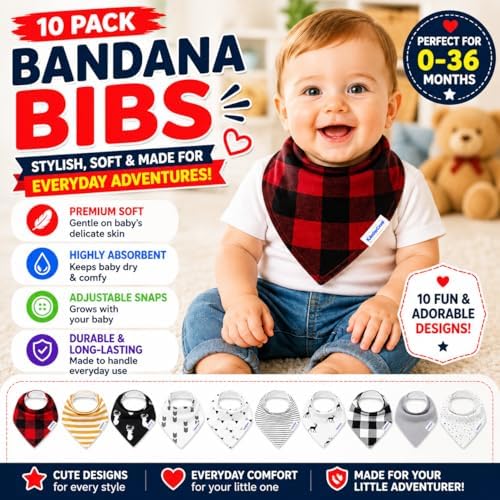KiddyStar Premium Organic Cotton Bibs - Image 2