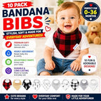 KiddyStar Premium Organic Cotton Bibs - Image 2