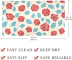 Shower Mat Non Slip, Rose Leaves Anti Slip Bath Mat - Image 4