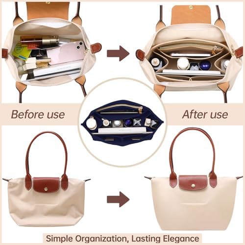 OPPOSHE Purse Organizer Insert for Longchamp Le Pliage, Premium Felt Long Champ - Image 3