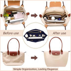 OPPOSHE Purse Organizer Insert for Longchamp Le Pliage, Premium Felt Long Champ - Image 3