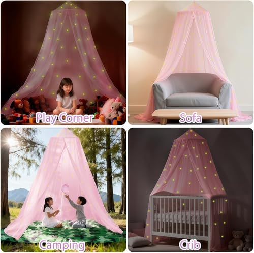 Pink Princess Bed Canopy for Girls - Image 5