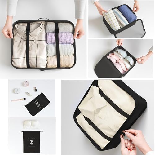 LANSKLBD 6/8 Set Packing Cubes for Suitcases Travel Luggage Packing Organizers - Image 4