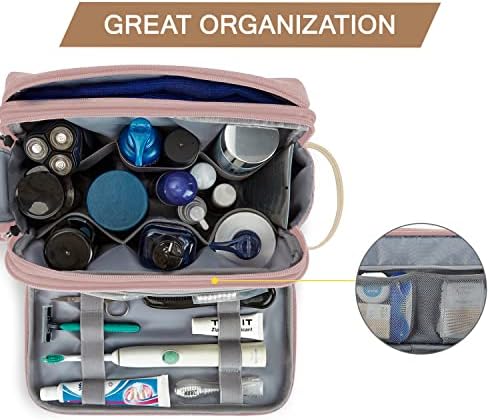 BAGSMART Toiletry Bag for Women, Cosmetic Makeup Bag Organizer, Travel Bag for - Image 2