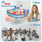 UNEEDE 4.32 Gallons Dinosaur Print Corner Bath Toy Storage - Image 2