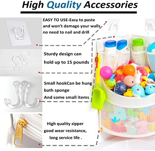 Ligereza Baby Bathtub Toy Storage 17" x 13" Bathtub Toy Holder Mesh Let Baby - Image 4