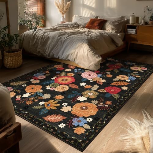 4x6 Washable Small Bedroom Rug: Living Room Area Rugs Non Slip Throw Carpet - Image 2