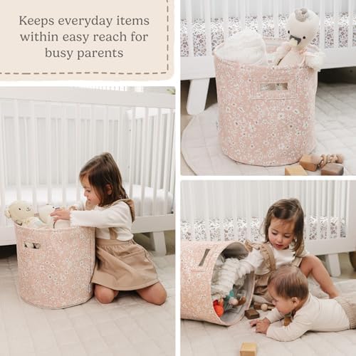 Sorrel + Fern Nursery Storage Basket, Soft Collapsible Fabric Toy Bin, - Image 3