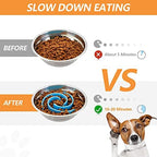 Slow Feeder Dog Bowls Insert, Animire Soft Silicone Slow Eating Dog Food Bowl - Image 2