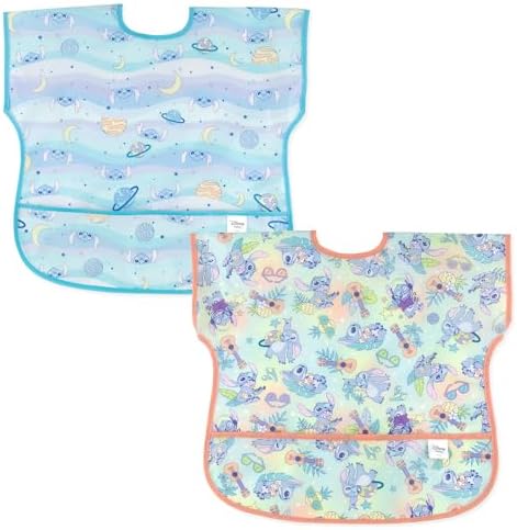 Bumkins Disney Stitch, Junior Bib, Waterproof Fabric by Bumkins
