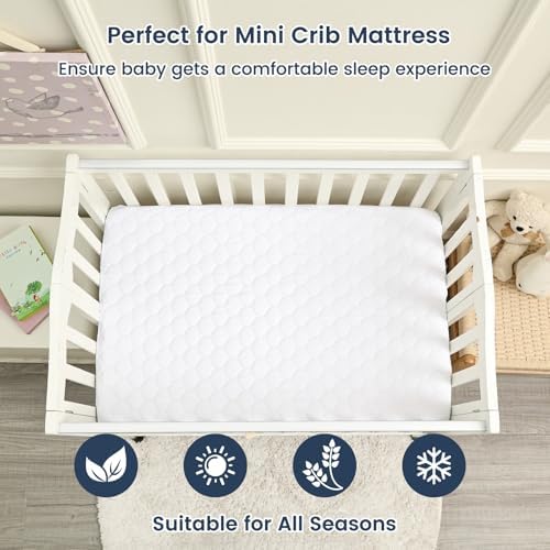david's kids 2 Pack 38''x25'' Waterproof Mini Crib Mattress Protector, Fitted - Image 3