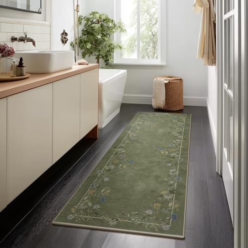 Washable Kitchen Rug Runners for Hallways: 2'6"x8' Runner Rug Soft Non Slip - Image 4