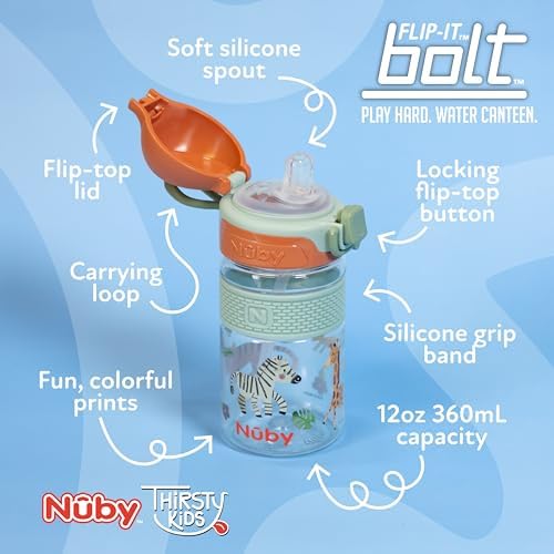 Nuby Thirsty Kids Flip-it Bolt Toddler Cup - Image 2
