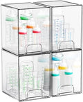 Yieach 7.5" High Stackable Storage Bins, 4 Pack Bottle Station and Baby Bottle by Yieach