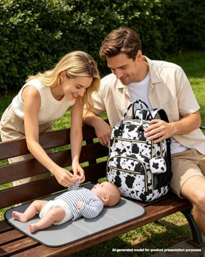 Pritent Diaper Bag Backpack, Baby Bag Backpack Baby Essentials - Image 6