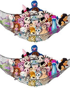 Large Stuffed Animal Storage Hammock 2 Pack | Holds 12 lbs | Corner Stuffed by LillysLove