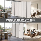 6 Panel Room Divider, 6ft Folding Screen Portable Wall Partition Room Divider - Image 4