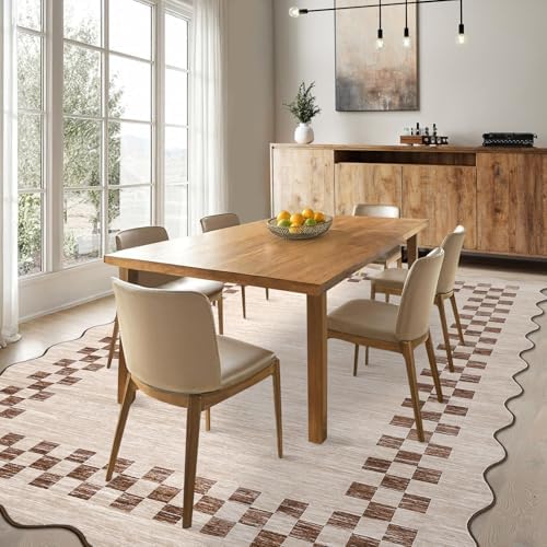 GarveeHome 4x6 Area Rug Small Washable Living Room Carpet Scalloped Rug - Image 2