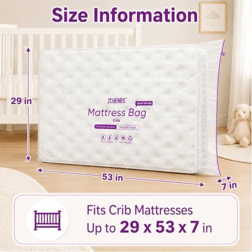 ZCHENBS® - Crib Mattress Bags for Moving, Waterproof Mattress Storage Bag - Image 2