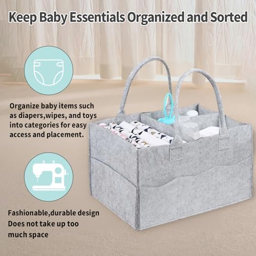 2 Pack Diaper Caddy Organizer, Portable Baby Caddy Organizer - Image 4