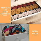 Criusia 3 Pack Sock Underwear Organizer Dividers, 64 Cell Fabric Foldable - Image 3