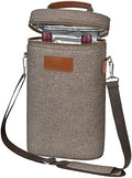 Tirrinia 2 Bottle Insulated Wine Tote Carrier Bag by Tirrinia