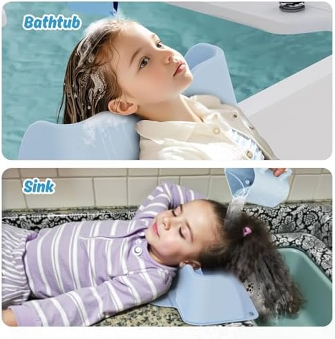 Kids Hair Washing Station, Silicone Shampoo Basin - Image 3