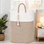 65L Woven Laundry Basket for Clothes, Large Rectangle Laundry Hampers - Image 5