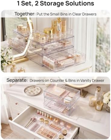 Vtopmart 12-Pack Clear Makeup Organizer Set - Image 4