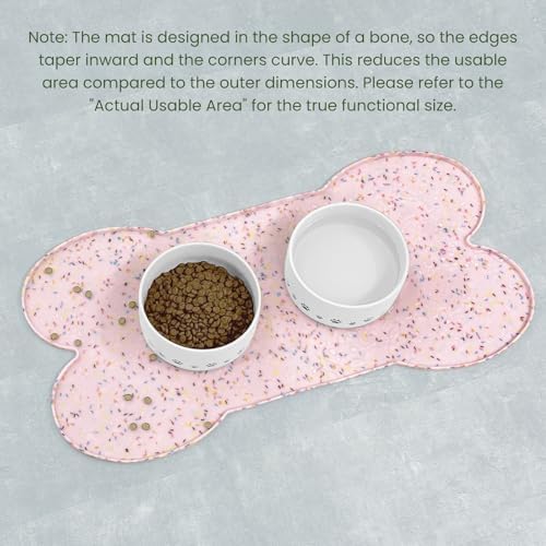 PWTAA Dog Food Mat Anti-Slip Silicone Dog Bowl Mat Thicker Pet Placemat - Image 4
