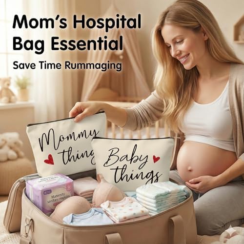 Mommy and Baby Matching Pouch Set, Mommy Things and Baby Things Bags, Gifts - Image 5