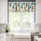 Jungle Animal Valance Curtains Woodland Animals Forest Print Window Treatment - Image 6