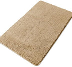 Yeaban Chenille Beige Bathroom Rug 30"x50", Non-Slip Rubber Backing by Yeaban