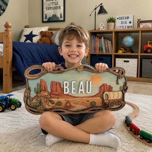 Custom Western Nursery Name Sign - Image 5