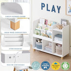 Spirich Kids Bookshelf and Toy Storage, Child Cube Organizer Bookcase Shelf - Image 6