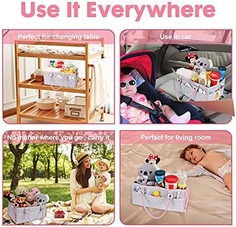 XUANGUO Large Felt Baby Diaper Caddy Organizer - Image 4